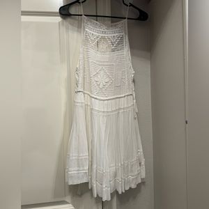 Free people white dress with crochet and lace details